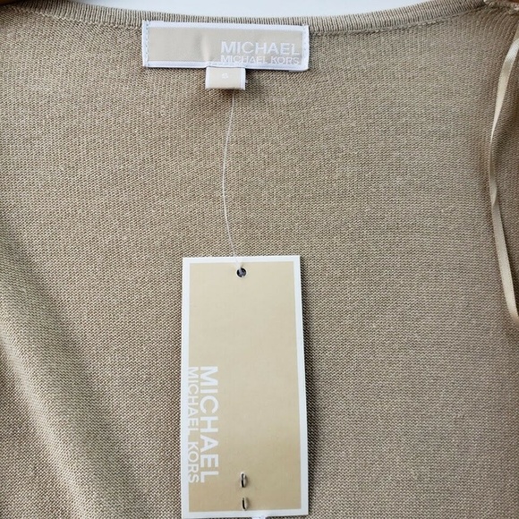 Michael Kors Tan Front Pockets Cardigan - Picture 3 of 5